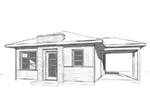 Modern House Plan Front Image of House - Gavyn Modern Cabin 032D-0814 - Search House Plans and More
