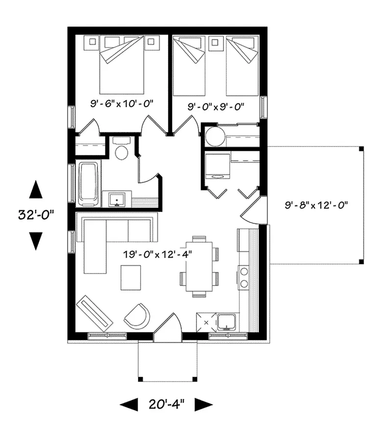 Craftsman House Plan First Floor - Fenton Craftsman Home 032D-0815 - Search House Plans and More