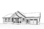 Ranch House Plan Front Image of House - Gareth Craftsman Ranch Home 032D-0823 - Search House Plans and More