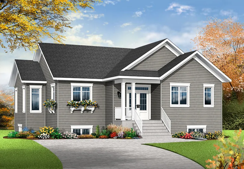 Traditional House Plan Front of Home - Poppy Country Home 032D-0824 - Shop House Plans and More