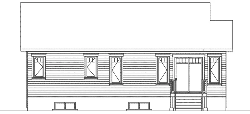 Traditional House Plan Rear Elevation - Poppy Country Home 032D-0824 - Shop House Plans and More
