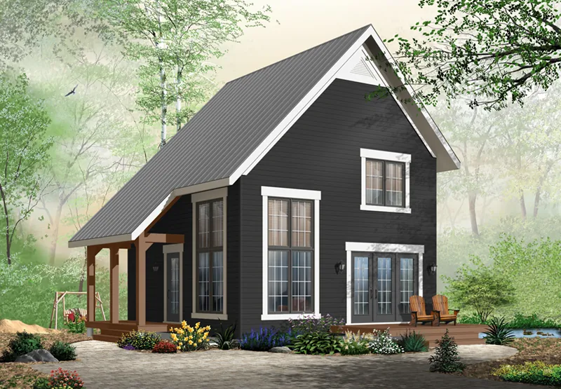 Arts & Crafts House Plan Front of Home - Ingleside Prairie Style Home 032D-0935 - Search House Plans and More