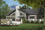 Contemporary House Plan Front of Home - 032D-1076 - Shop House Plans and More