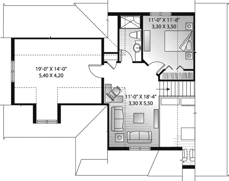 Ranch House Plan Second Floor - 032D-1082 - Shop House Plans and More