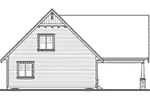 Ranch House Plan Rear Elevation - 032D-1082 - Shop House Plans and More