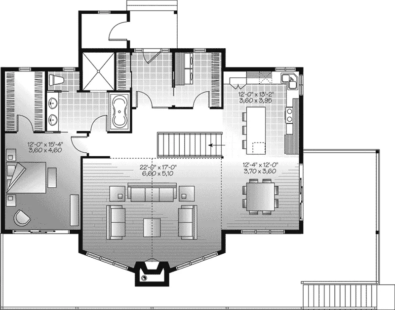 Traditional House Plan First Floor - 032D-1084 - Shop House Plans and More