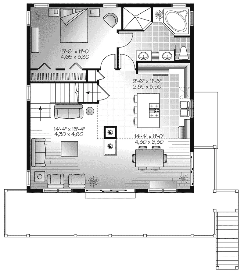 Country Home Plan First Floor 032D-1085