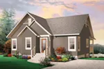 Rustic House Plan Front of House 032D-1086
