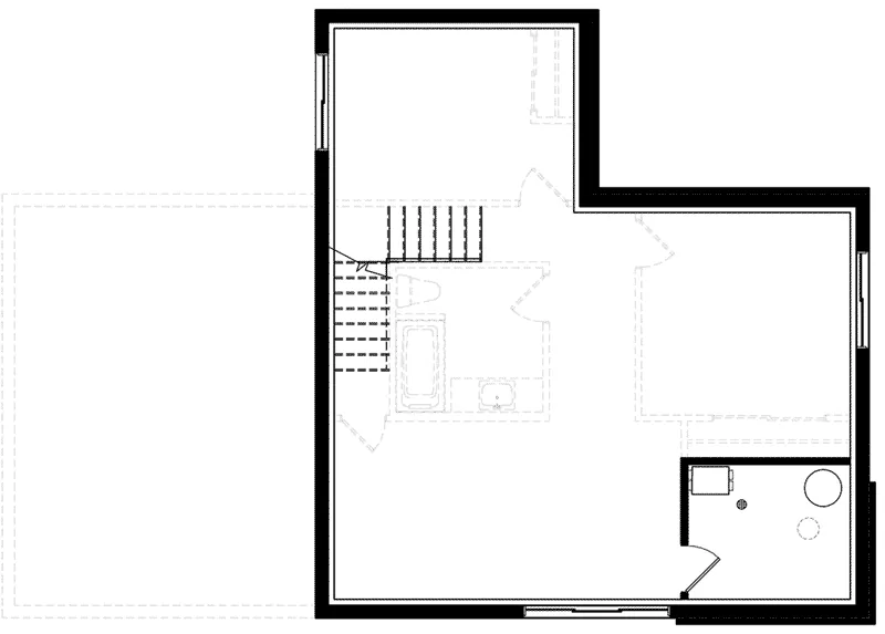 Modern House Plan Basement Floor - Joshua Modern Home 032D-1108 - Search House Plans and More