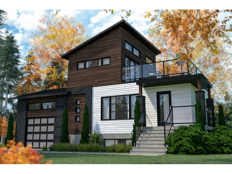 Modern House Plan Front Photo 01 - Joshua Modern Home 032D-1108 - Search House Plans and More