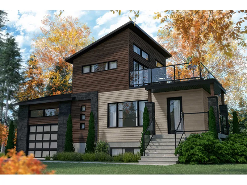 Modern House Plan Front Photo 03 - Joshua Modern Home 032D-1108 - Search House Plans and More