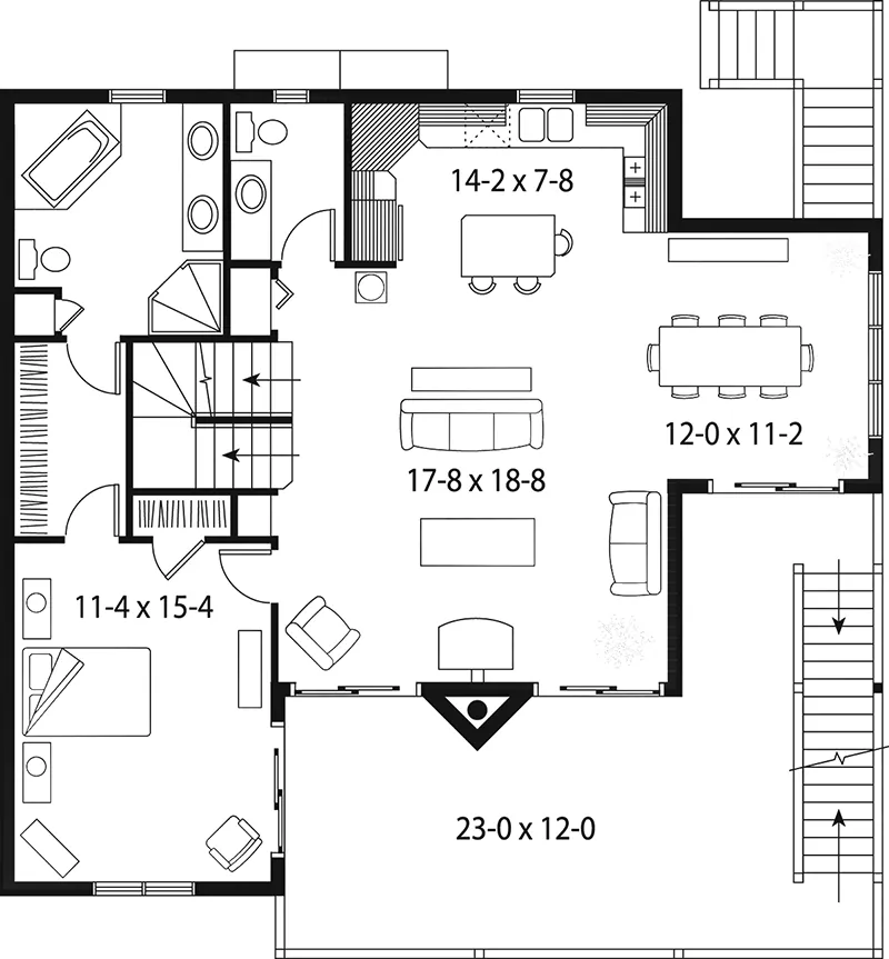Mountain Home Plan Second Floor 032D-1119