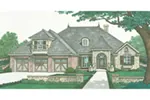 Traditional House Plan Front of House 036D-0207