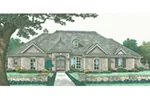 Country French House Plan Front of Home - Ewell European Ranch Home 036D-0209 - Search House Plans and More