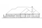Country French House Plan Rear Elevation - Ewell European Ranch Home 036D-0209 - Search House Plans and More