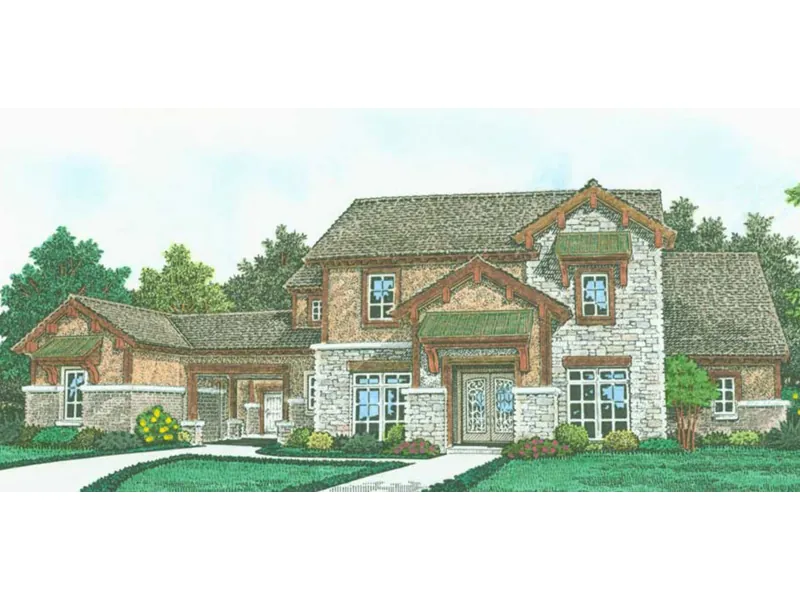 Rustic House Plan Front Image - 036D-0242 - Shop House Plans and More