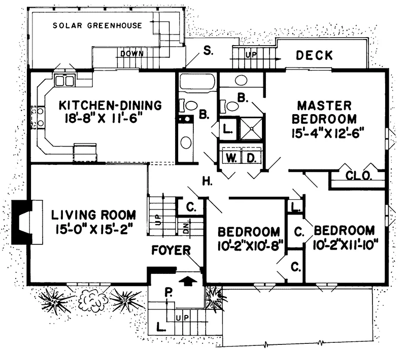 Modern House Plan First Floor - Nina Contemporary Home 038D-0166 - Shop House Plans and More