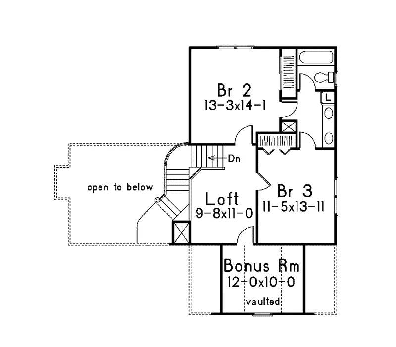 Vacation House Plan Second Floor - Ferguson Modern Home 040D-0006 - Search House Plans and More
