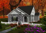 European House Plan Front of Home - Mill Place Tudor Home 051D-0739 - Shop House Plans and More
