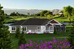 Craftsman House Plan Rear Photo 01 - Haymarket Country Ranch Home 051D-0744 - Search House Plans and More