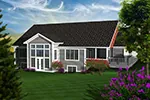 Rustic House Plan Rear Photo 01 - Cainelle Craftsman Ranch Home 051D-0750 - Search House Plans and More