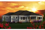 Prairie House Plan Rear Photo 01 - Alamo Heights Prairie Home 051D-0814 - Search House Plans and More