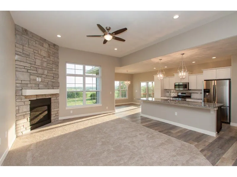 Florida House Plan Great Room Photo 03 - Sereno Italian Ranch Home 051D-0831 - Shop House Plans and More