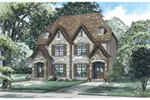 English Cottage House Plan Front of Home - McCarroll Duplex 055D-0931 - Shop House Plans and More