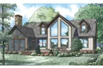 Lake House Plan Rear Photo 01 - Aspen Edge Craftsman Home 055D-0933 - Search House Plans and More