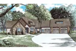 Rustic House Plan Front of Home - Dellwood Drive European Home 055D-0937 - Search House Plans and More