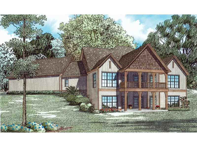 Rustic House Plan Rear Photo 01 - Dellwood Drive European Home 055D-0937 - Search House Plans and More