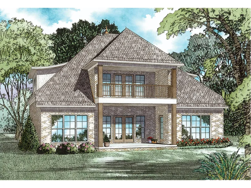English Cottage House Plan Rear Photo 01 - Lindenwood Cove Tudor Home 055D-0938 - Shop House Plans and More