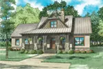 Mountain House Plan Front of Home - Weekend Retreat Craftsman Home 055D-0939 - Shop House Plans and More