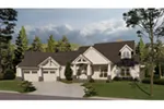 Waterfront House Plan Front of Home - Blueridge Overlook Rustic Home 055D-0940 - Search House Plans and More