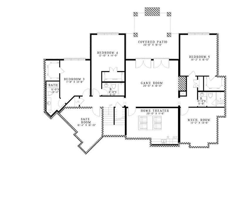 Vacation Home Plan Lower Level 055D-0940