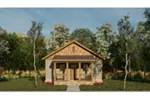 Ranch House Plan Front of Home - Ridge View Rustic Cabin 055D-0941 - Shop House Plans and More