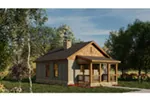 Ranch House Plan Front Photo 01 - Ridge View Rustic Cabin 055D-0941 - Shop House Plans and More