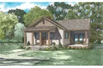 Lake House Plan Front of Home - Moss Lake Rustic Cabin 055D-0945 - Shop House Plans and More