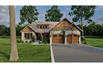Mountain House Plan Front of Home - Westmeyer Craftsman Home 055D-0953 - Shop House Plans and More