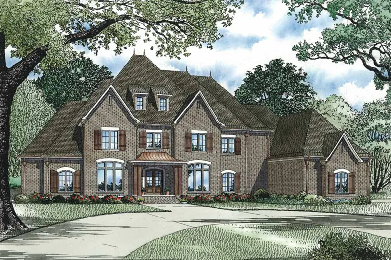 Southern House Plan Front Image - Abbeyhaven Luxury Home 055D-0955 - Search House Plans and More