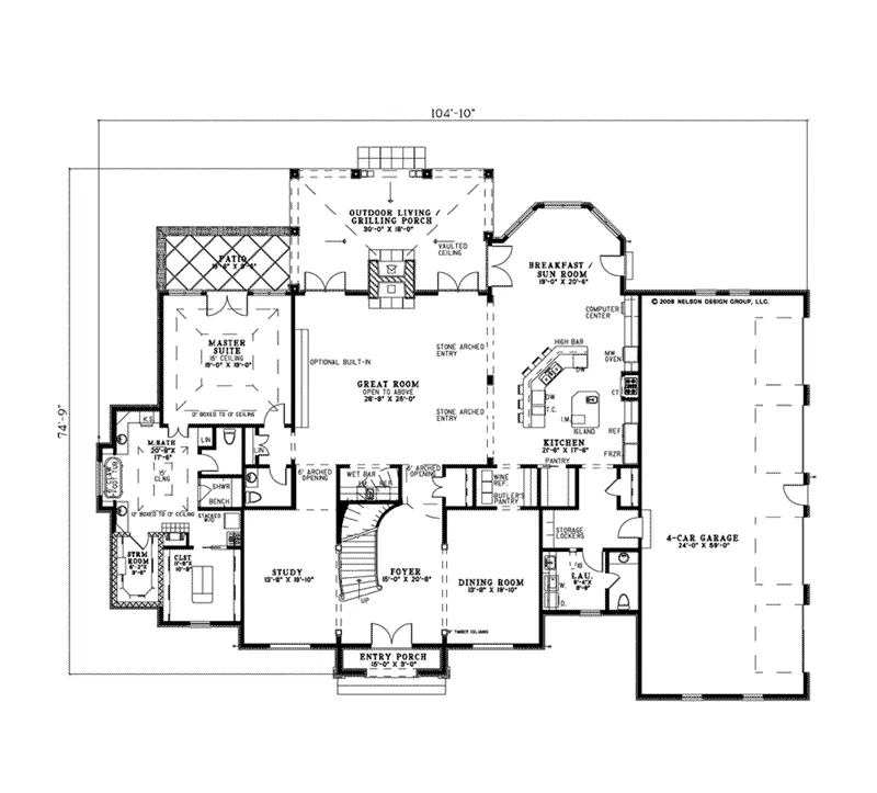Traditional House Plan First Floor - Carminda Luxury European Home 055D-0957 - Search House Plans and More
