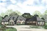 Ranch House Plan Front Image - Wilmer Valley Luxury Home 055D-0958 - Shop House Plans and More