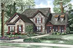 Craftsman House Plan Front of Home - Santee Trail Rustic Home 055D-0959 - Shop House Plans and More