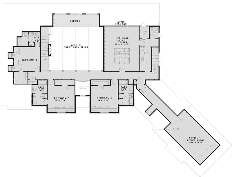 Southern House Plan Second Floor - Harcourt Manor Luxury Home 055D-0968 - Search House Plans and More