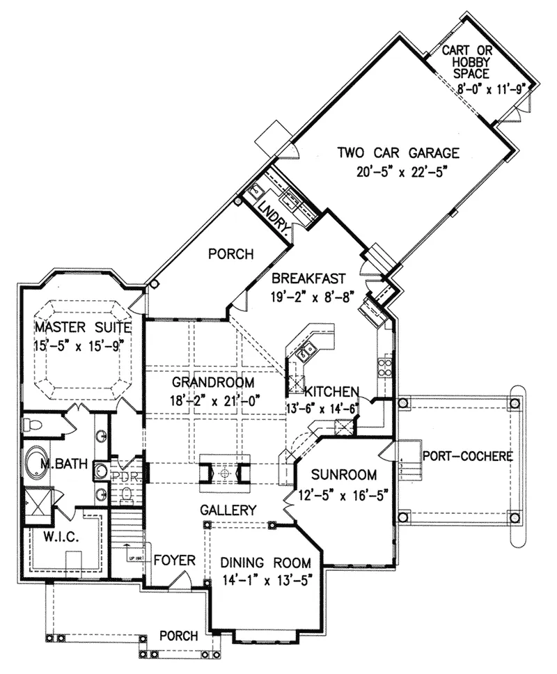 Florida Home Plan First Floor 056D-0088
