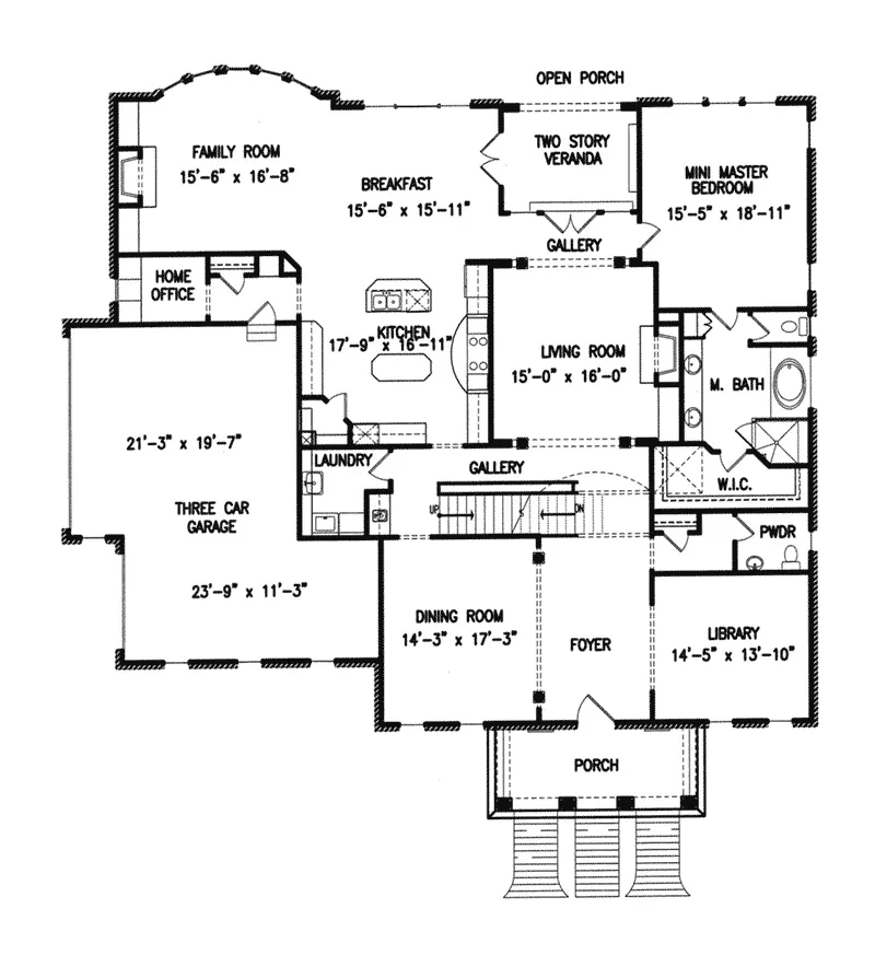 Luxury House Plan First Floor - 056S-0016 - Shop House Plans and More
