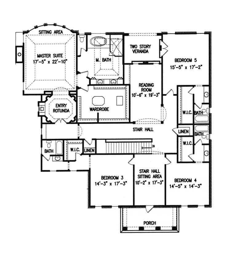 Luxury House Plan Second Floor - 056S-0016 - Shop House Plans and More