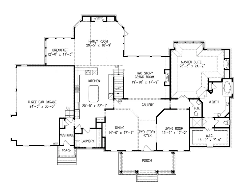 Traditional Home Plan First Floor 056S-0022