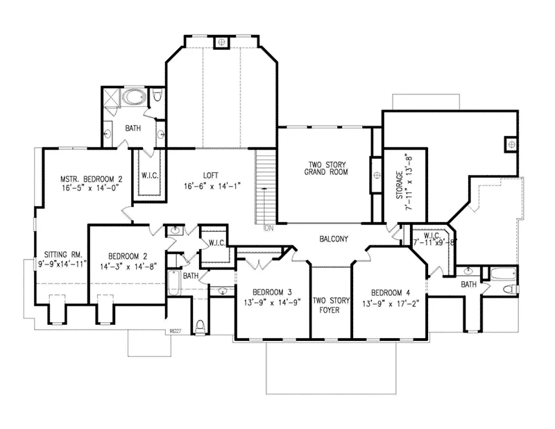 Traditional Home Plan Second Floor 056S-0022