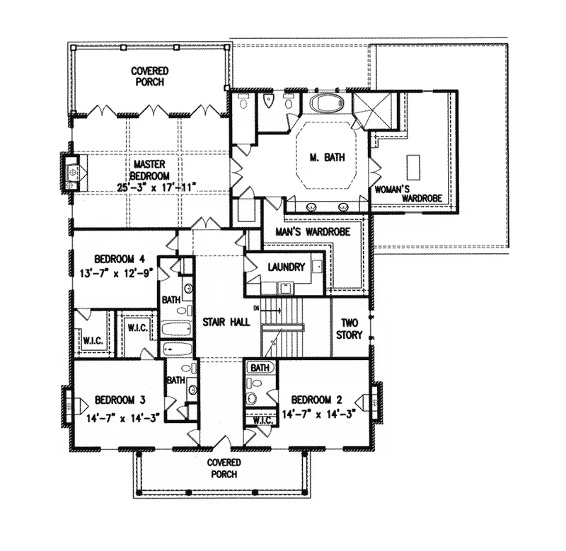 Luxury House Plan Second Floor - 056S-0031 - Shop House Plans and More